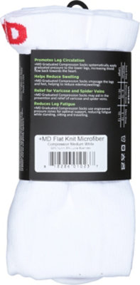 Micro Fiber Compression Socks Medium White - Each - Image 4