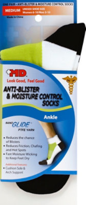 MD Socks Unisex Anti Blister & Moisture Control Ankle Medium - Each - Image 2