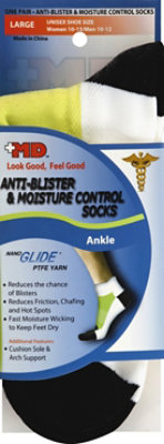 MD Socks Unisex Anti Blister & Moisture Control Ankle Large - Each - Image 2