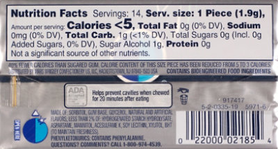 Orbit Freeze Mint Sugarfree Chewing Gum 14 Pieces - Image 6