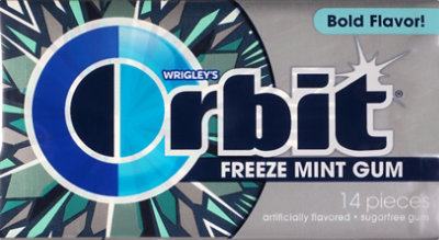 Orbit Freeze Mint Sugarfree Chewing Gum 14 Pieces - Image 2