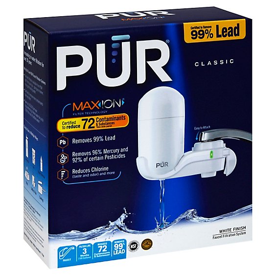PUR Maxion Faucet Filtration System White Finish Classic - Each