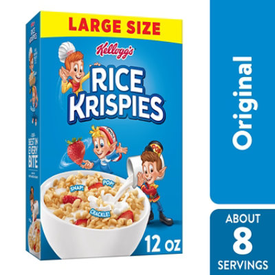 Rice Krispies Breakfast Cereal Kids Snacks Original - 12 Oz - Image 1