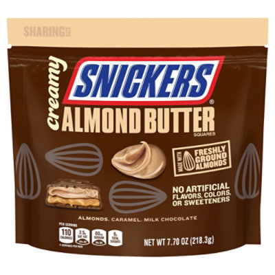 Snickers Almond Butter Squares Creamy Sharing Size - 9.10 Oz