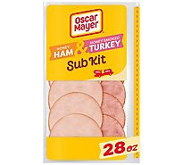 Oscar Mayer Sub Kit Honey Ham & Honey Smoked Turkey - 28 Oz