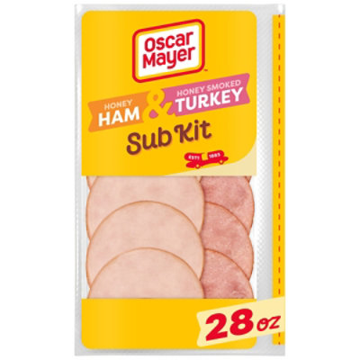 Oscar Mayer Sub Kit Honey Ham & Honey Smoked Turkey - 28 Oz