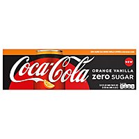 Coca-Cola Soda Pop Zero Sugar Orange Vanilla - 12-12 Fl. Oz. - Image 3