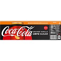 Coca-Cola Soda Pop Zero Sugar Orange Vanilla - 12-12 Fl. Oz. - Image 6