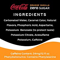 Coca-Cola Soda Pop Zero Sugar Orange Vanilla - 12-12 Fl. Oz. - Image 5