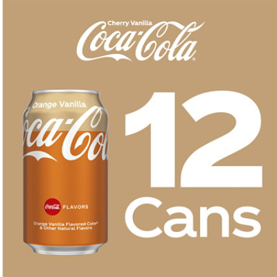 Coca-Cola Soda Pop Orange Vanilla - 12-12 Fl. Oz. - Image 2