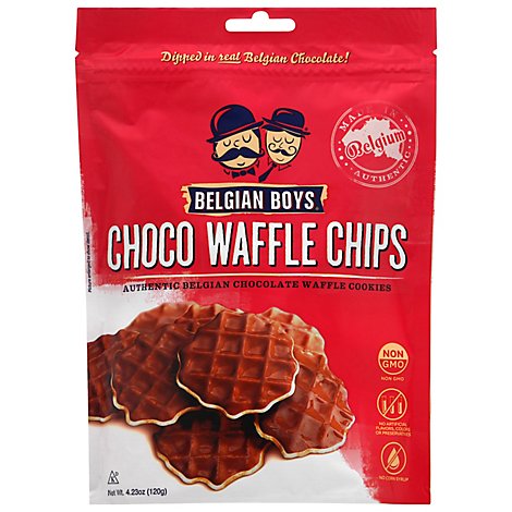 Belgian Boys Chocolate Waffle Chips - 4.23 Oz