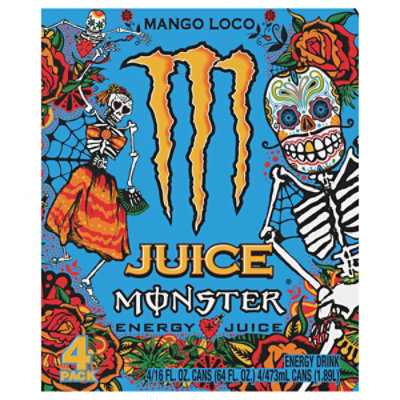 Monster Energy Juice Mango Loco Energy + Juice Drink - 4-16 Fl. Oz. - Image 1