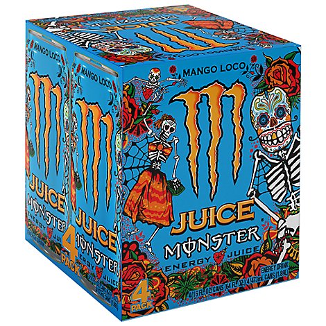 Monster Energy Juice Mango Loco Energy + Juice Drink - 4-16 Fl. Oz.