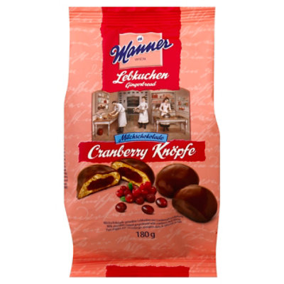 Manner Gingerbread Choc W Crnbry - 6.3 Oz