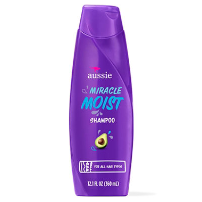 Aussie Miracle Moist Paraben Free Shampoo with Avocado & Jojoba Oil - 12.1 Fl. Oz. - Image 1