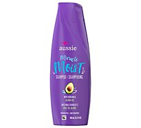 Aussie Miracle Moist Paraben Free Shampoo with Avocado & Jojoba Oil - 12.1 Fl. Oz.