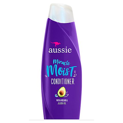Aussie Miracle Moist Paraben Free Conditioner w/ Avocado & Jojoba Oil for Dry Hair - 12.1 Fl. Oz. - Image 2