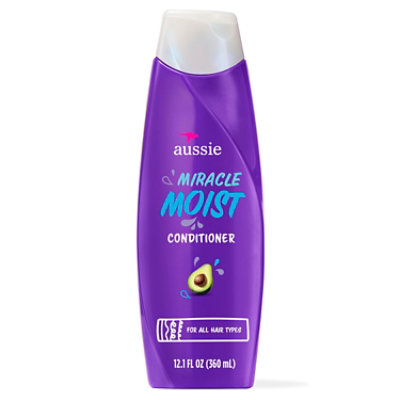 Aussie Miracle Moist Paraben Free Conditioner w/ Avocado & Jojoba Oil for Dry Hair - 12.1 Fl. Oz. - Image 1