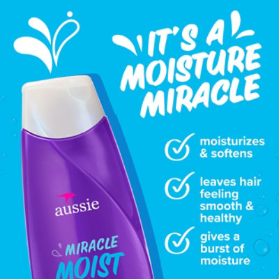 Aussie Miracle Moist Paraben Free Conditioner w/ Avocado & Jojoba Oil for Dry Hair - 12.1 Fl. Oz. - Image 3