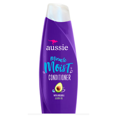 Aussie Miracle Moist With Avocado & Australian Jojoba Oil Conditioner - 12.1 Fl. Oz.