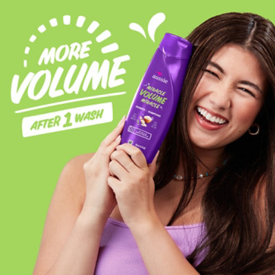 Aussie Miracle Volume Paraben Free Shampoo with Plum & Bamboo for Fine Hair - 12.1 Fl. Oz. - Image 4