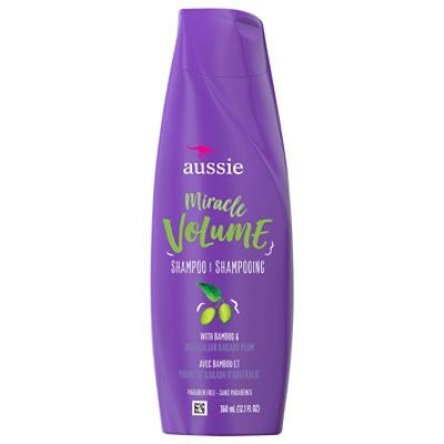 Aussie Miracle Volume Paraben Free Shampoo with Plum & Bamboo for Fine Hair - 12.1 Fl. Oz.