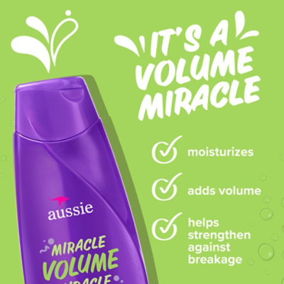 Aussie Miracle Volume Paraben Free Shampoo with Plum & Bamboo for Fine Hair - 12.1 Fl. Oz. - Image 3