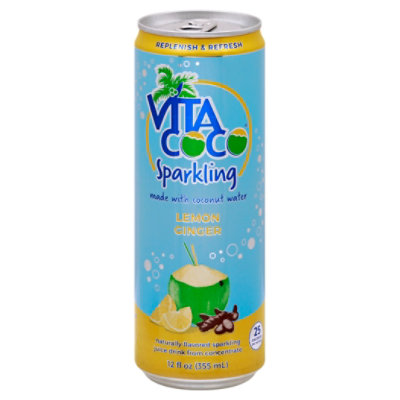 Vita Coco Sparkling Coconut Lemon Ginger - 12 Fl. Oz.