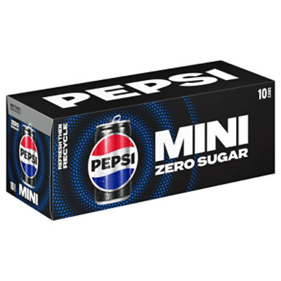 Pepsi Made with Real Sugar Cola Mini Soda Pop - 10-7.5 Oz