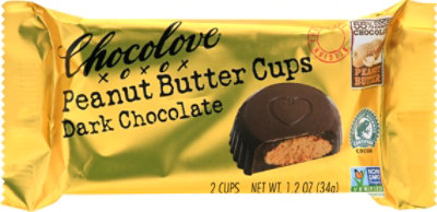 Chocolove Peanut Butter Cups Dark Chocolate - 1.2 Oz - Image 2