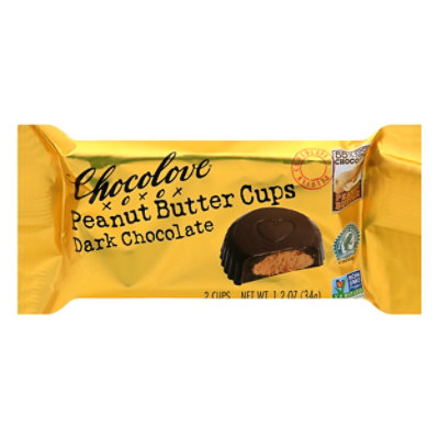 Chocolove Peanut Butter Cups Dark Chocolate - 1.2 Oz