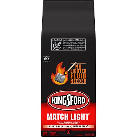 Kingsford Match Light Charcoal Briquets Instant - 12 Lb