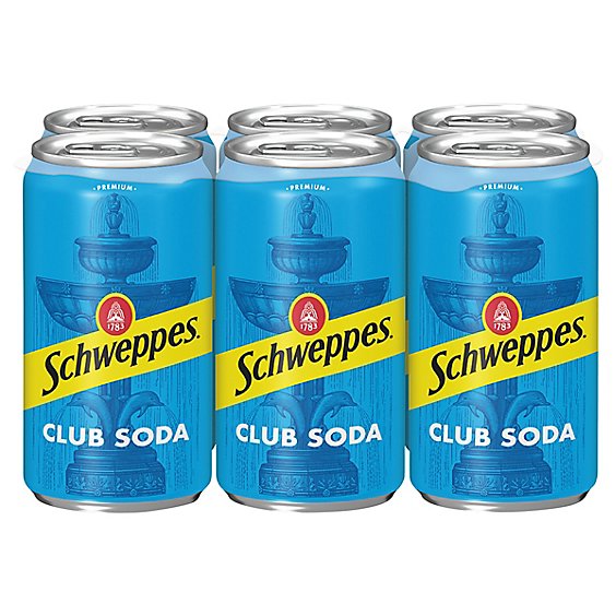 Schweppes Club Soda - 6-7.5 Fl. Oz.
