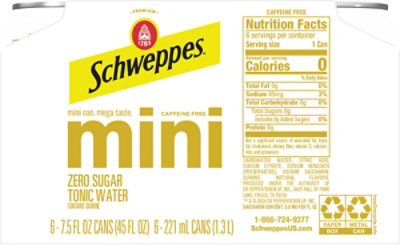 Schweppes Diet Tonic - 6-7.5 Fl. Oz. - Image 6