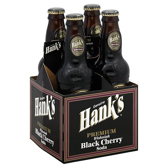 Hanks Soda Premium Wishniak Black Cherry Bottles - 4-12 Fl. Oz.