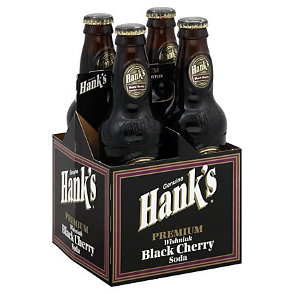 Hanks Soda Premium Wishniak Black Cherry Bottles - 4-12 Fl. Oz. - Image 1