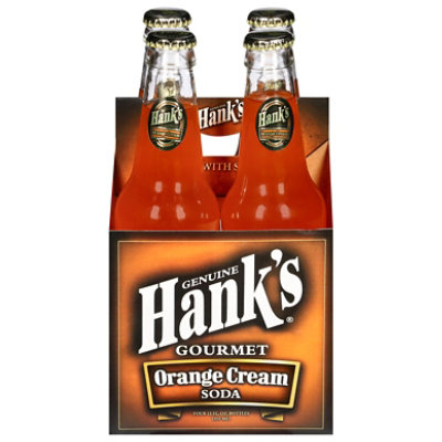 Hanks Soda Premium Orange Cream Bottles - 4-12 Fl. Oz. - Image 1