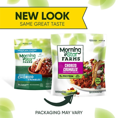 MorningStar Farms Meal Starters Vegan Crumbles Chorizo Vegan Plant Based Protein - 10 Oz - Image 2