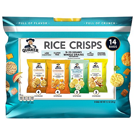 Quaker Rice Crisps Assorted 14 Count - 11.1 Oz