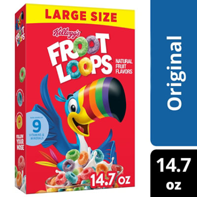 Froot Loops Breakfast Cereal Fruit Flavored Original - 14.7 Oz