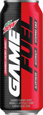 Mountain Dew Game Fuel Sparkling Juice Charged Cherry Burst - 16 Fl. Oz. - Image 2