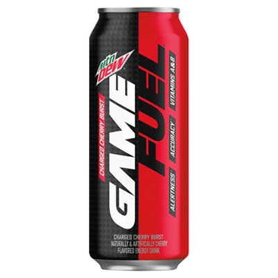 Mountain Dew Game Fuel Sparkling Juice Charged Cherry Burst - 16 Fl. Oz.