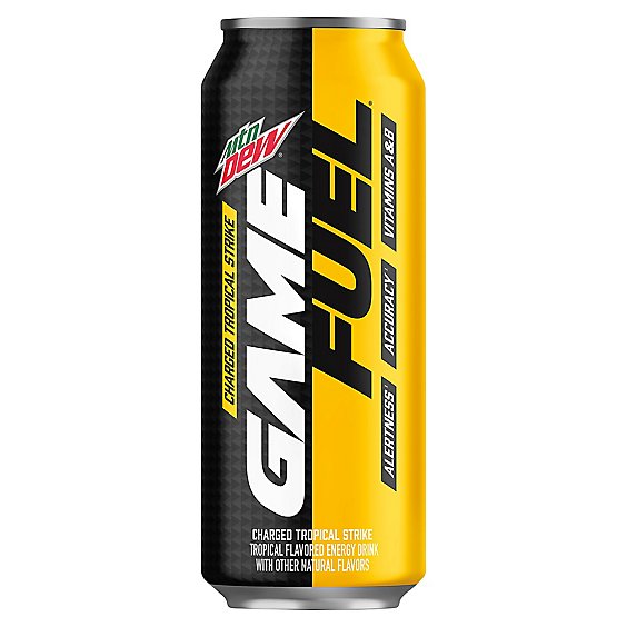 Mountain Dew Game Fuel Sparkling Juice Charged Tropical Strike - 16 Fl. Oz.