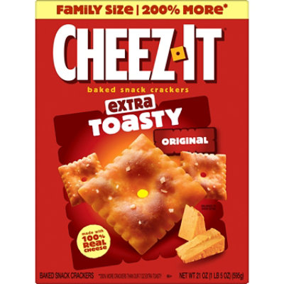 Cheez-It Cheese Crackers Baked Snack Extra Toasty - 21 Oz - Image 8