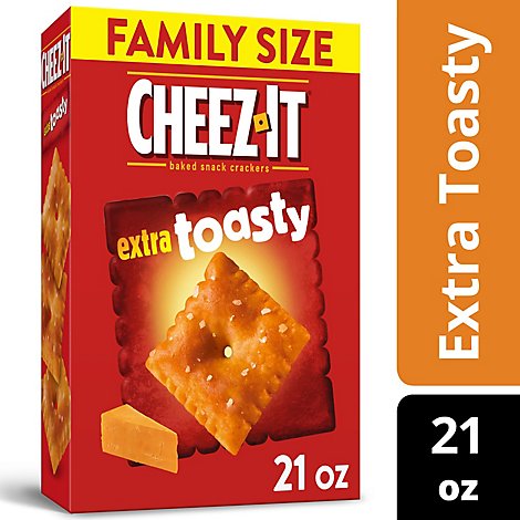 Cheez-It Cheese Crackers Baked Snack Extra Toasty - 21 Oz