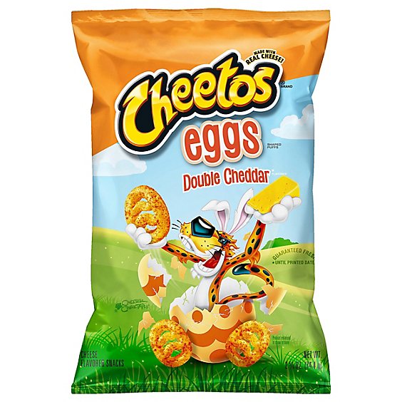 CHEETOS Eggs Cheese Flavored Snacks Double Cheddar Puffs - 2.625 Oz