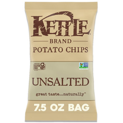 Kettle Brand Unsalted Kettle Potato Chips - 7.5 Oz - Image 1