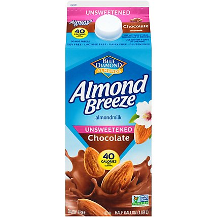 Blue Diamond Almond Breeze Unsweet Chocolate - 64 Fl. Oz. - Image 3
