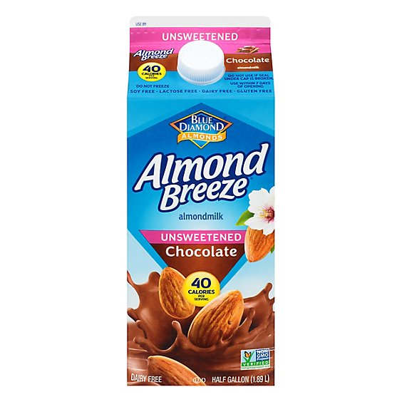 Blue Diamond Almond Breeze Unsweet Chocolate - 64 Fl. Oz.