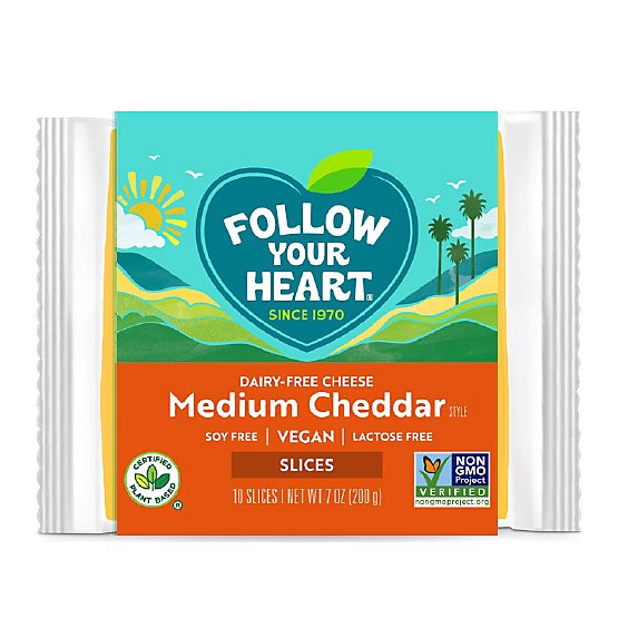 Follow Yo Cheese Med Chdr Slices Nd - 7 Oz